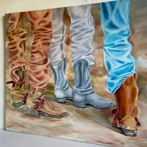 Yeehaw Oil Painting on Board